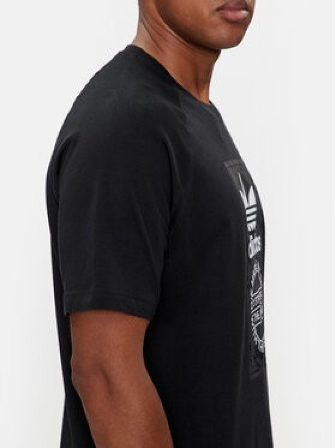 adidas T-Shirt Camo Tongue IS0236 Czarny Regular Fit