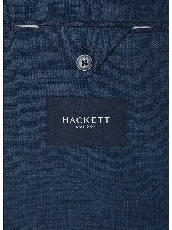 Hackett London Lniany blezer w kolorze granatowym rozmiar: 48
