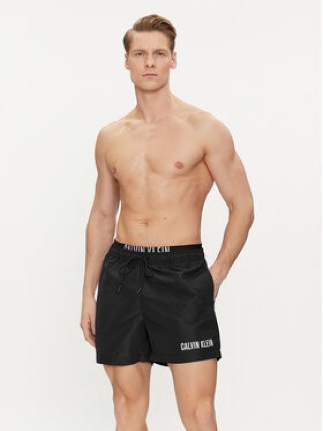 Calvin Klein Swimwear Szorty kąpielowe KM0KM00992 Czarny Regular Fit
