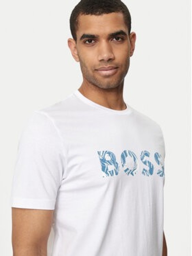 Boss T-Shirt Te_Bossocean 50515997 Biały Regular Fit