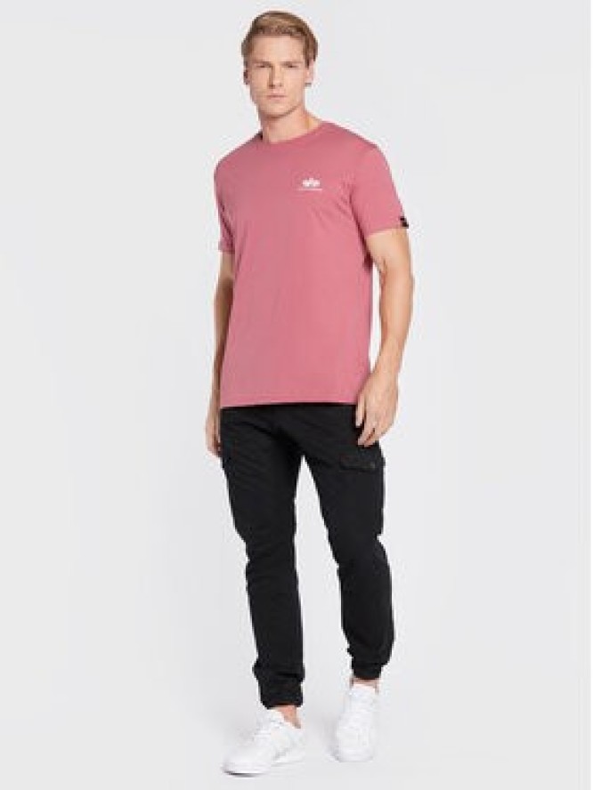 Alpha Industries T-Shirt Backprint 128507 Różowy Regular Fit