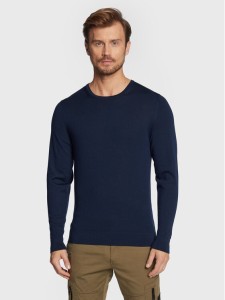 Calvin Klein Sweter Superior K10K109474 Granatowy Regular Fit