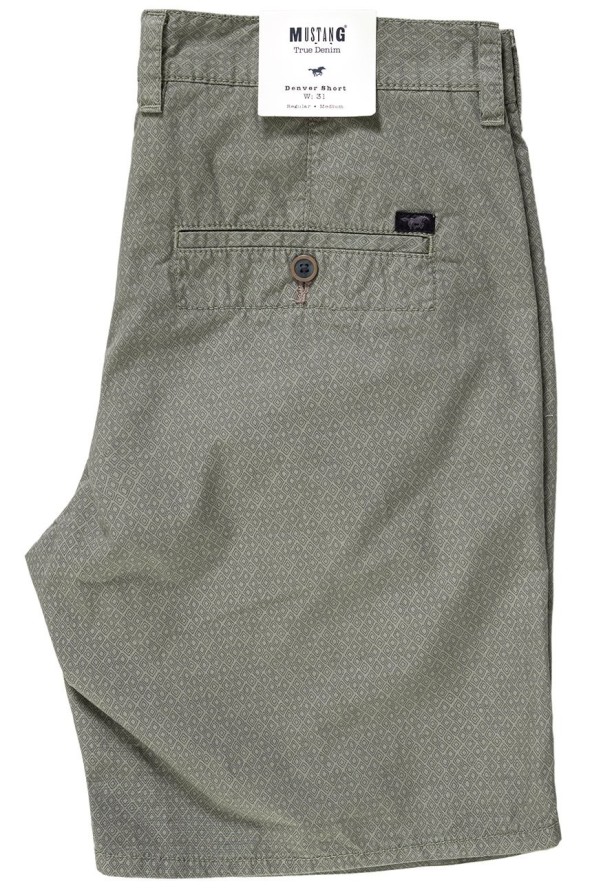 SPODENKI MUSTANG Denver Short Check Print 1912-Paloma 1007528 11317