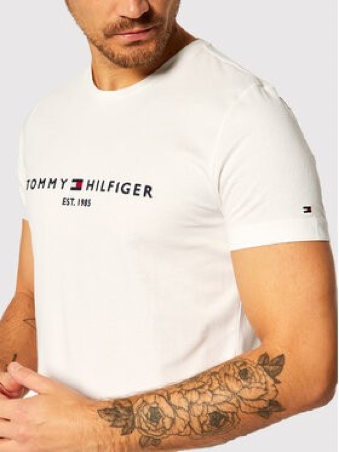 Tommy Hilfiger T-Shirt Core Logo Tee MW0MW11465 Biały Regular Fit