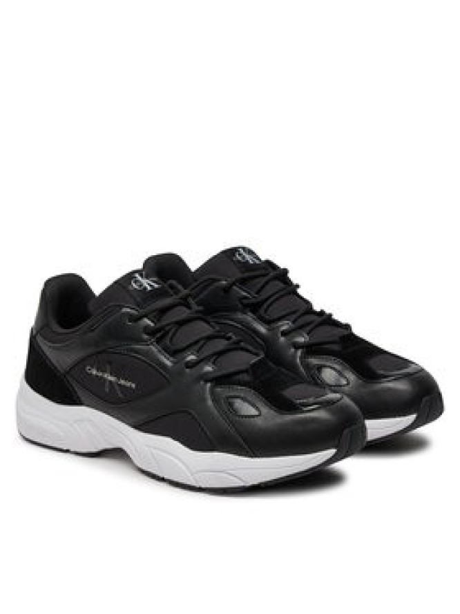 Calvin Klein Sneakersy Retro Tennis Low Laceup Mtl YM0YM00985 Czarny