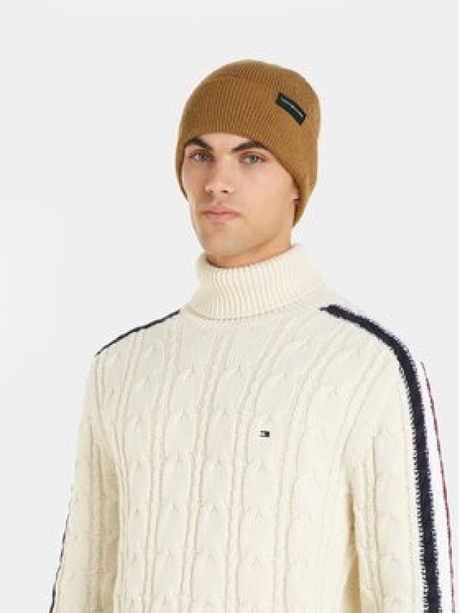 Tommy Hilfiger Czapka Uptown Wool Beanie AM0AM11483 Beżowy