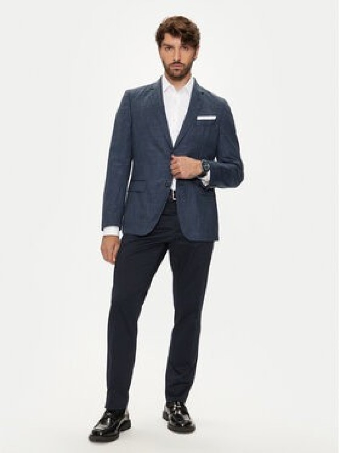 Boss Marynarka H-Hutson-224 50521645 Granatowy Slim Fit