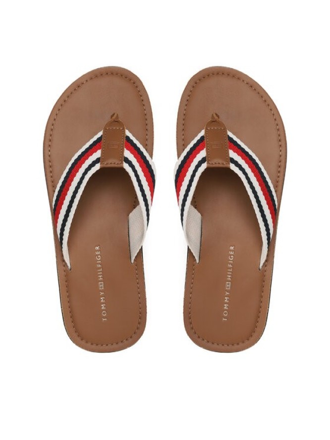 Tommy Hilfiger Japonki Leather Beach Sandal FM0FM04548 Kolorowy