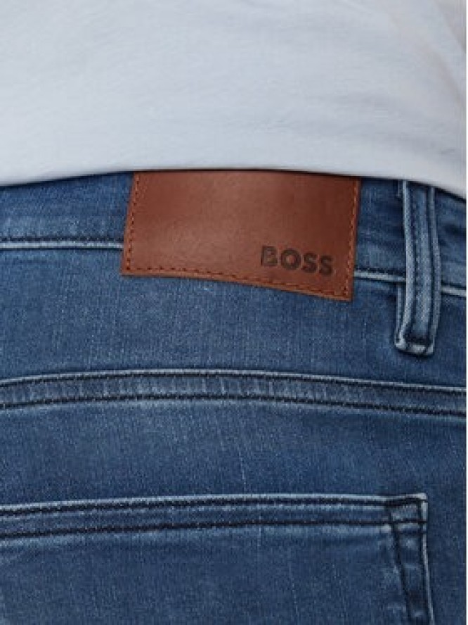 Boss Szorty jeansowe 50513488 Zielony Slim Fit