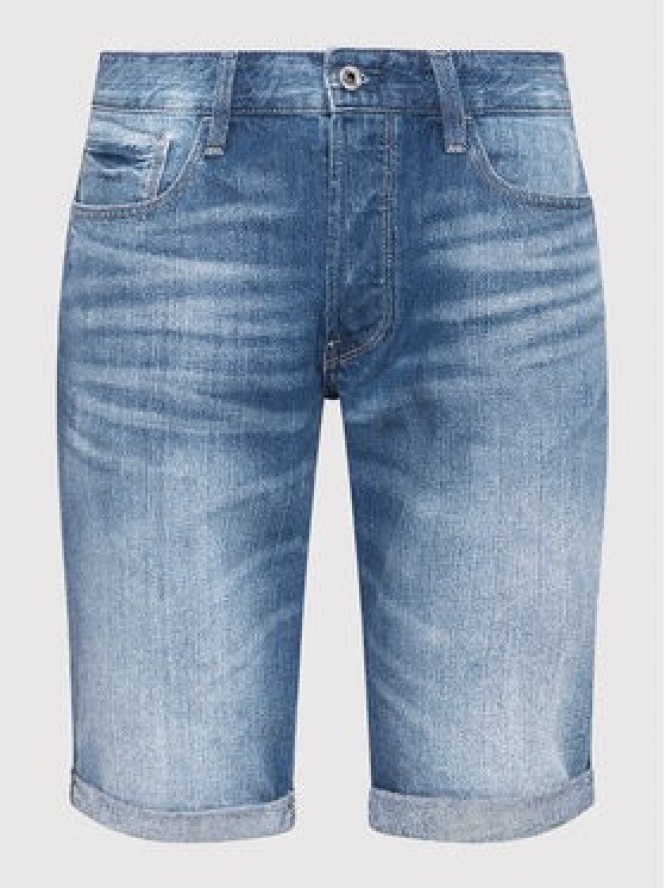G-Star Raw Szorty jeansowe 3301 1/2 D07432-8973-071 Granatowy Straight Fit