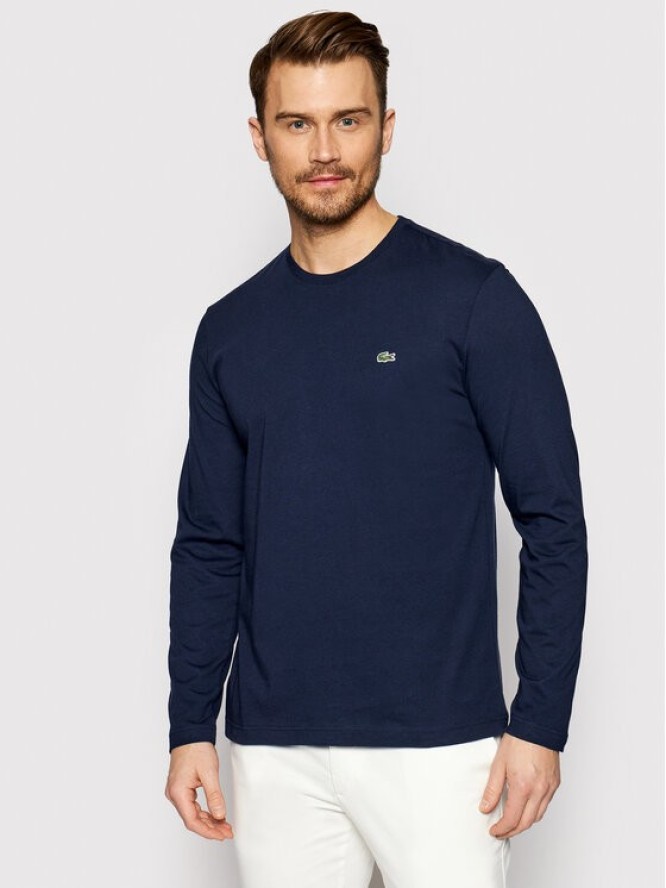 Lacoste Longsleeve TH2040 Granatowy Regular Fit