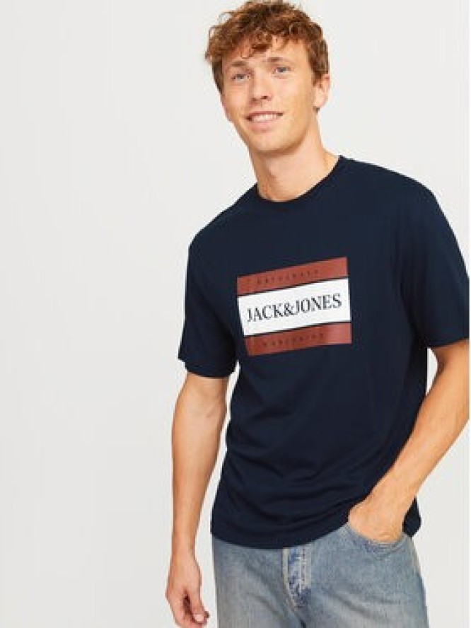 Jack&Jones T-Shirt Fredeiksberg 12262492 Granatowy Regular Fit