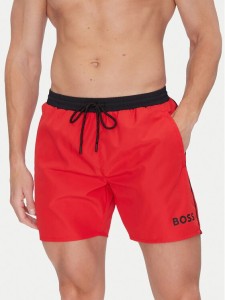 BOSS Szorty kąpielowe Starfish 50514429 Czerwony Regular Fit