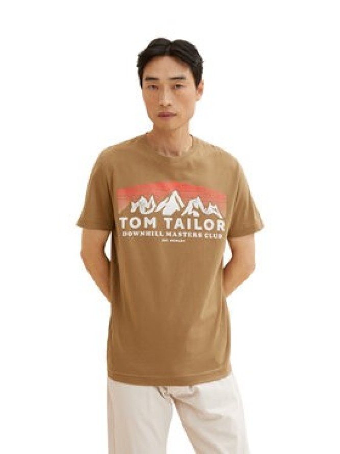 Tom Tailor T-Shirt 1034357 Brązowy Regular Fit