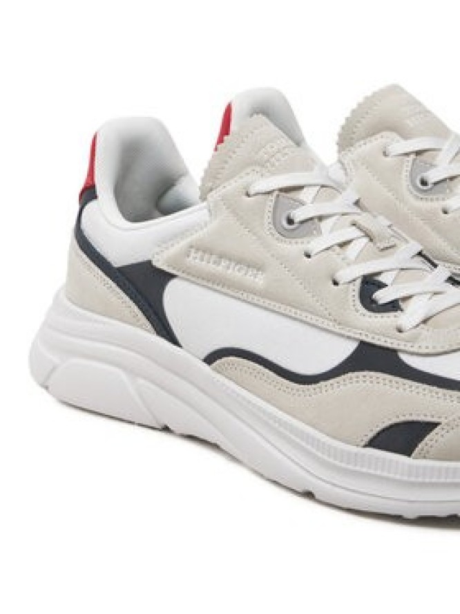 Tommy Hilfiger Sneakersy Modern Runner Tech Print FM0FM05123 Biały