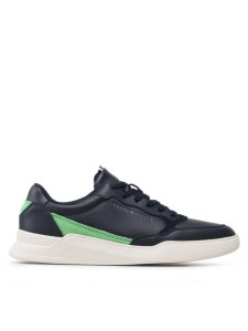 Tommy Hilfiger Sneakersy Elevated Cupsole Leather FM0FM04490 Granatowy