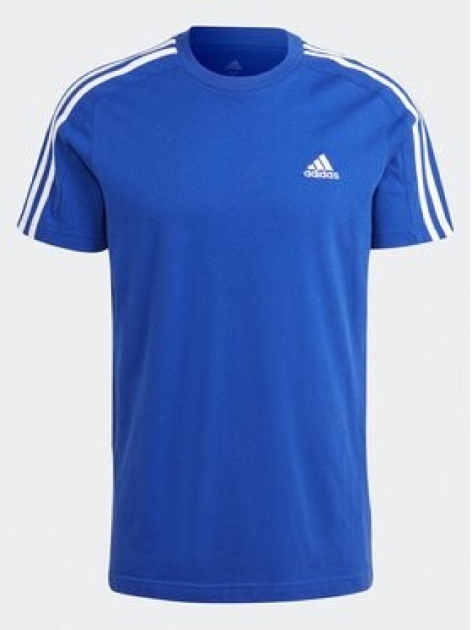 adidas T-Shirt Essentials Single Jersey 3-Stripes T-Shirt IC9338 Niebieski Regular Fit