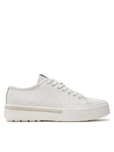 Calvin Klein Sneakersy Low Top Lace Up Jaq Mono HM0HM01420 Biały