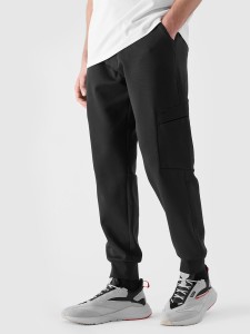 Spodnie dresowe joggery męskie - czarne