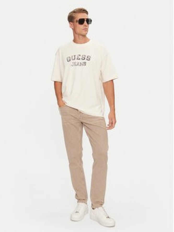 Guess T-Shirt M4BI78 K8FQ4 Écru Oversize