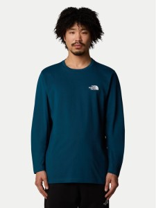 The North Face Longsleeve Simple Dome NF0A87QN Granatowy Regular Fit