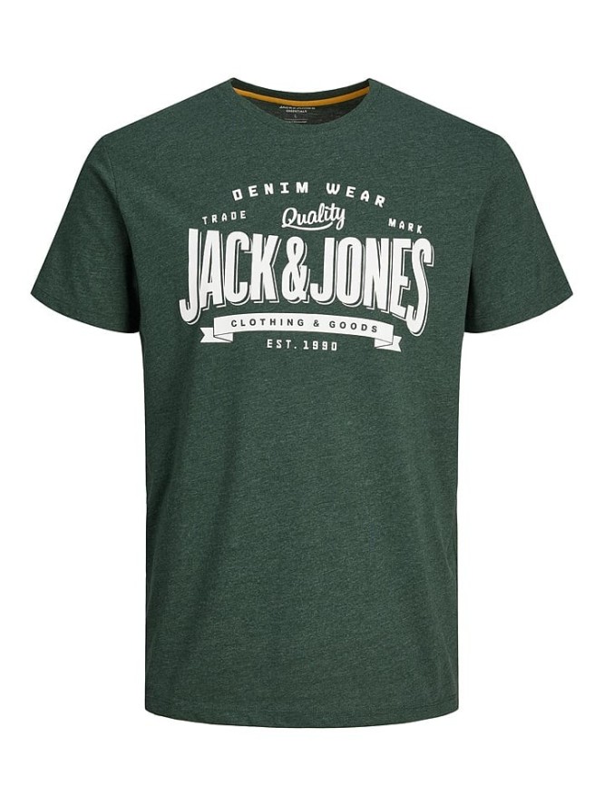 Jack & Jones Koszulka w kolorze ciemnozielonym rozmiar: S