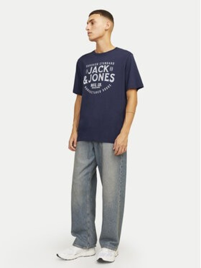 Jack&Jones T-Shirt Jeans 12256779 Granatowy Standard Fit