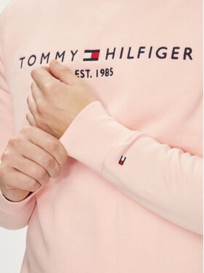 Tommy Hilfiger Bluza Logo MW0MW11596 Różowy Regular Fit