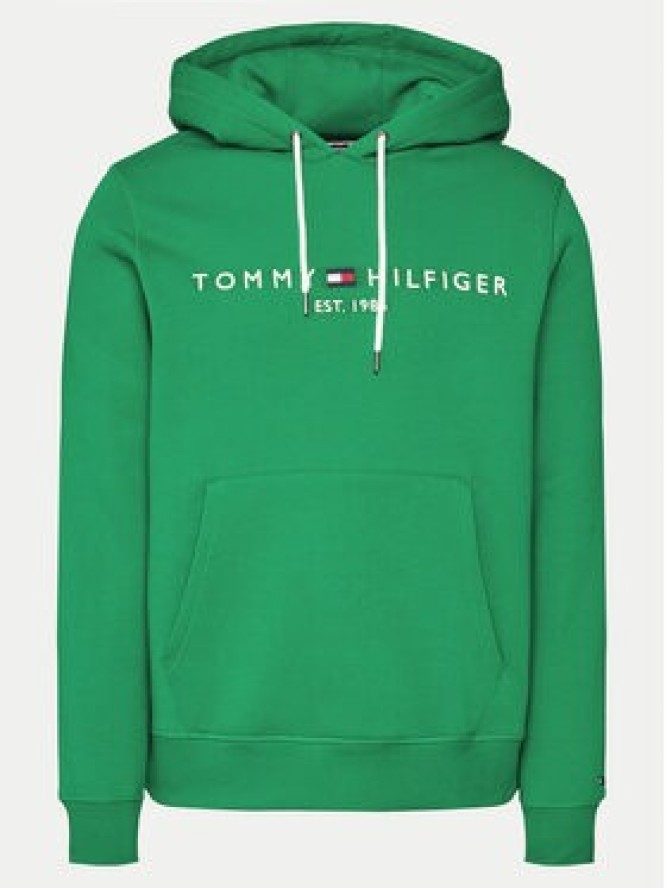 Tommy Hilfiger Bluza Logo MW0MW11599 Zielony Regular Fit