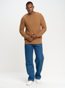 Sweter męski klasyczny brązowy Riko 803