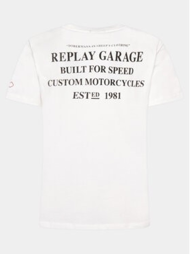Replay T-Shirt M6766.000.22662 Biały Regular Fit