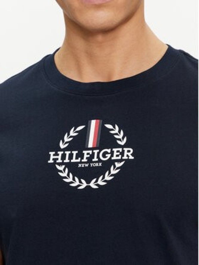 Tommy Hilfiger T-Shirt Global Stripe MW0MW34388 Granatowy Regular Fit