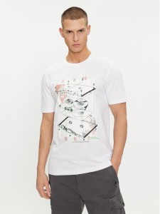 Boss T-Shirt Te_Cassatte 50516003 Biały Regular Fit