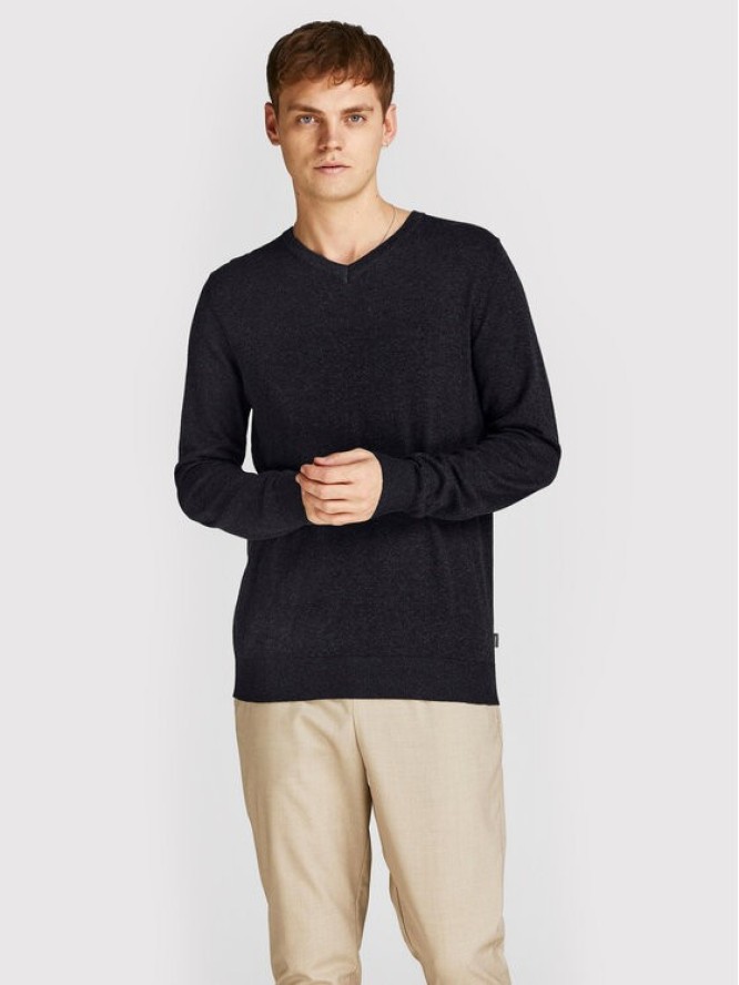 Jack&Jones Sweter Emil 12208365 Czarny Regular Fit