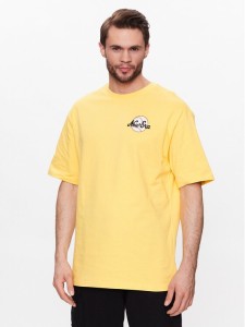 New Era T-Shirt Heritage Bear Graphic 60332232 Żółty Oversize
