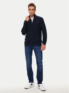 Mustang Sweter Escondido 1015476 Granatowy Regular Fit