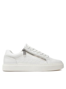 Calvin Klein Sneakersy Low Top Lace Up W/ Zip Mono HM0HM01496 Biały