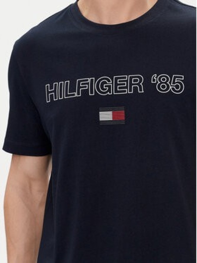 Tommy Hilfiger T-Shirt 85' MW0MW34427 Granatowy Regular Fit