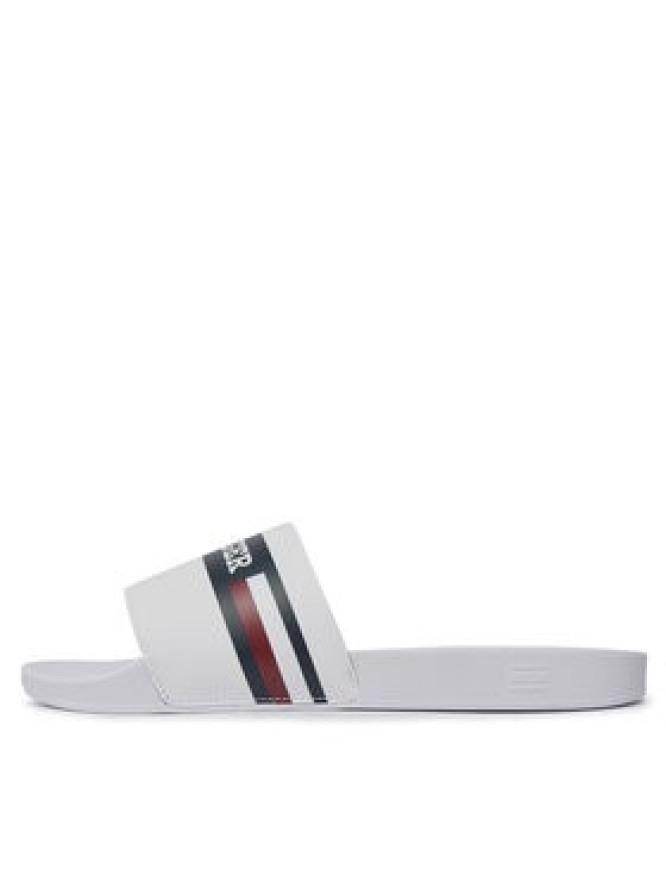 Tommy Hilfiger Klapki Corporate Hilfiger Pool Slide FM0FM04911 Biały