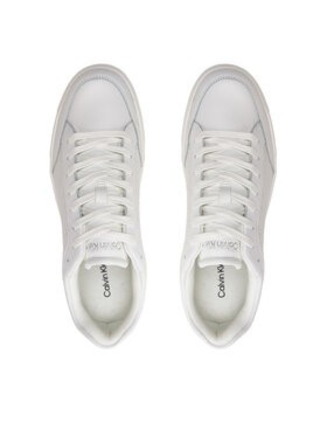 Calvin Klein Sneakersy Low Top Lace Up Lth Perf Mono HM0HM01428 Biały