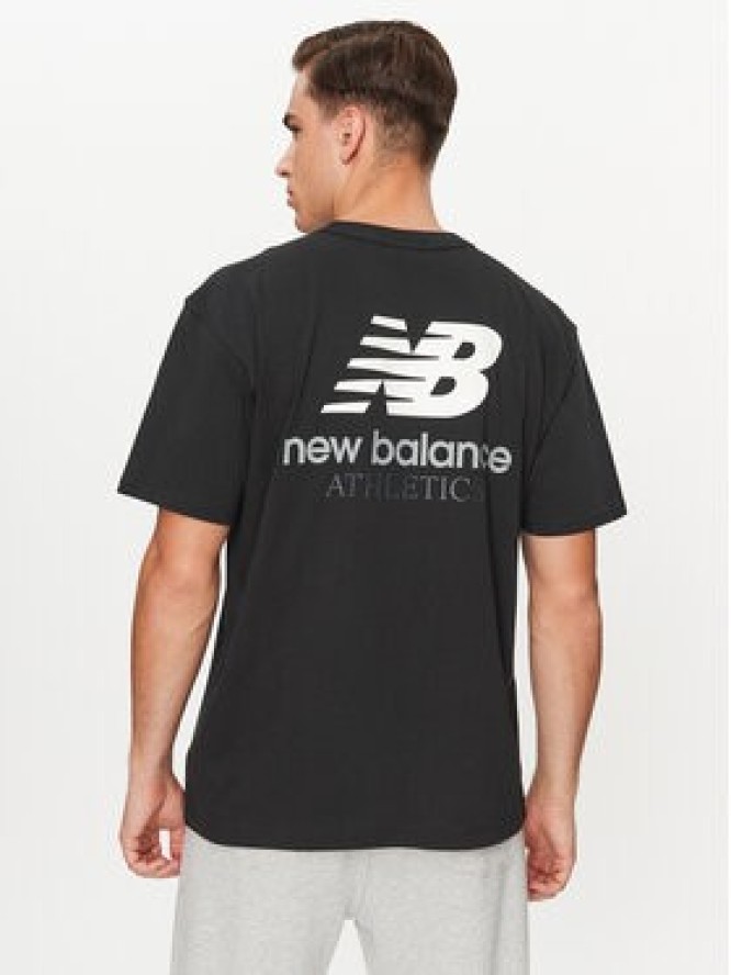 New Balance T-Shirt Athletics Remastered Graphic Cotton Jersey Short Sleeve T-shirt MT31504 Czarny Regular Fit