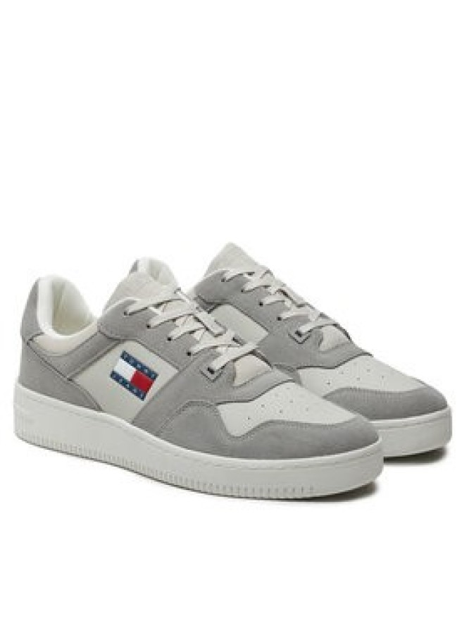 Tommy Jeans Sneakersy Tjm Basket Leather EM0EM01440 Szary