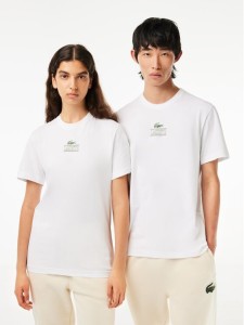 Lacoste T-Shirt TH1147 Biały Regular Fit