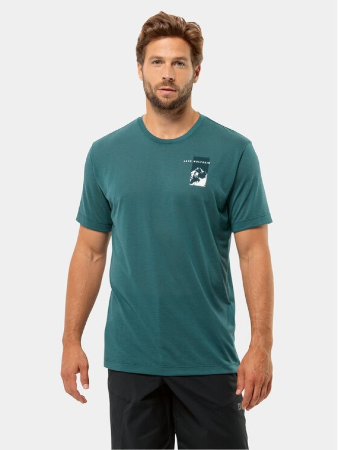 Jack Wolfskin T-Shirt Vonnan 1809941 Zielony Regular Fit