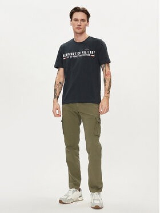 Aeronautica Militare T-Shirt 241TS1942J538 Granatowy Regular Fit