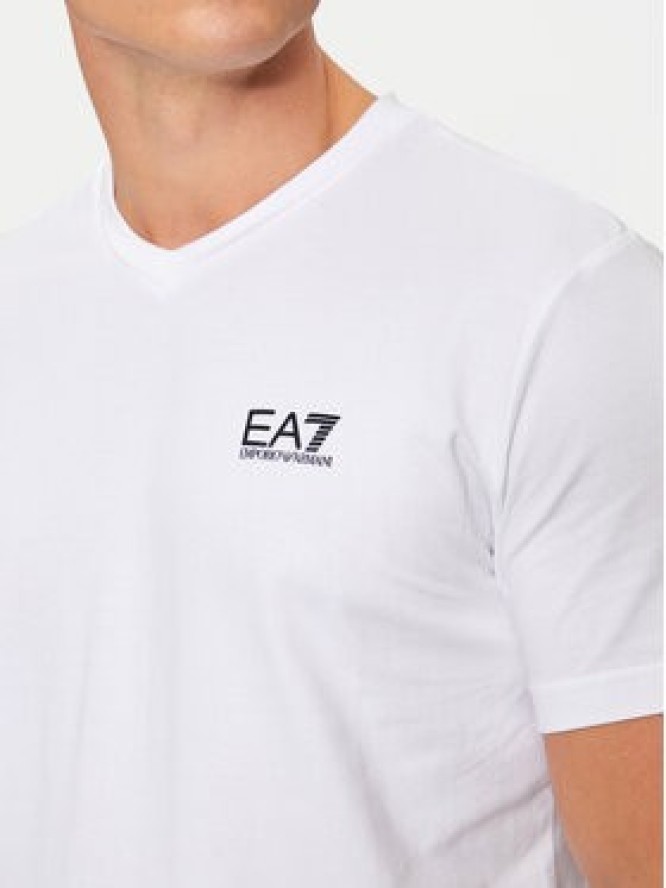 EA7 Emporio Armani T-Shirt 8NPT27 PJVQZ 1100 Biały Regular Fit