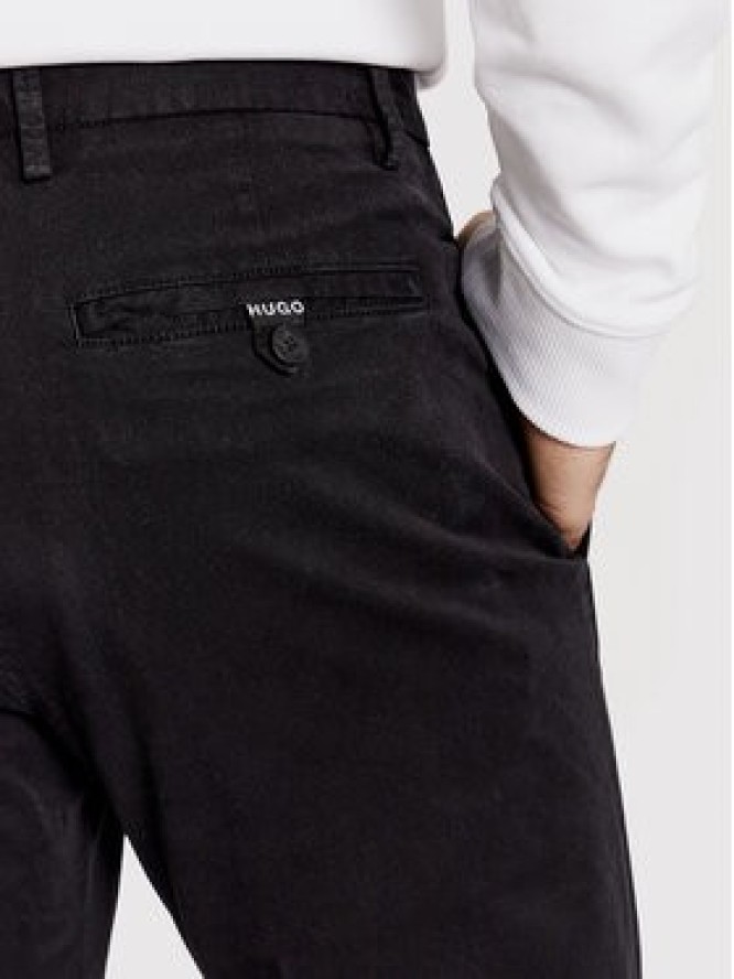 Hugo Spodnie materiałowe David204d 50437976 Czarny Slim Fit