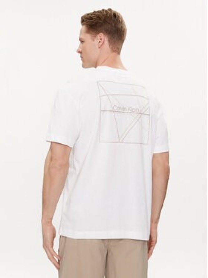 Calvin Klein T-Shirt Linear Back Logo K10K112486 Biały Regular Fit