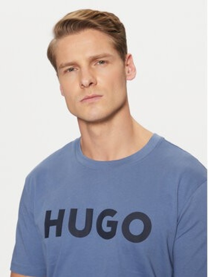 HUGO T-Shirt Dulivio 50467556 Niebieski Regular Fit