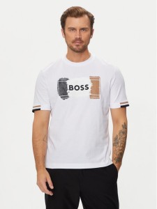Boss T-Shirt Open 50531795 Biały Regular Fit